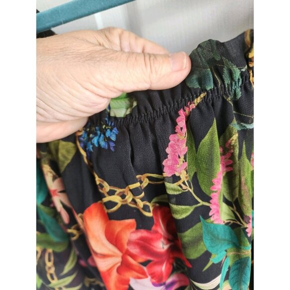 Frank Lyman Montreal Off the Shoulder Chiffon Glam Peasant Boho Blouse SZ16 - Picture 5 of 7